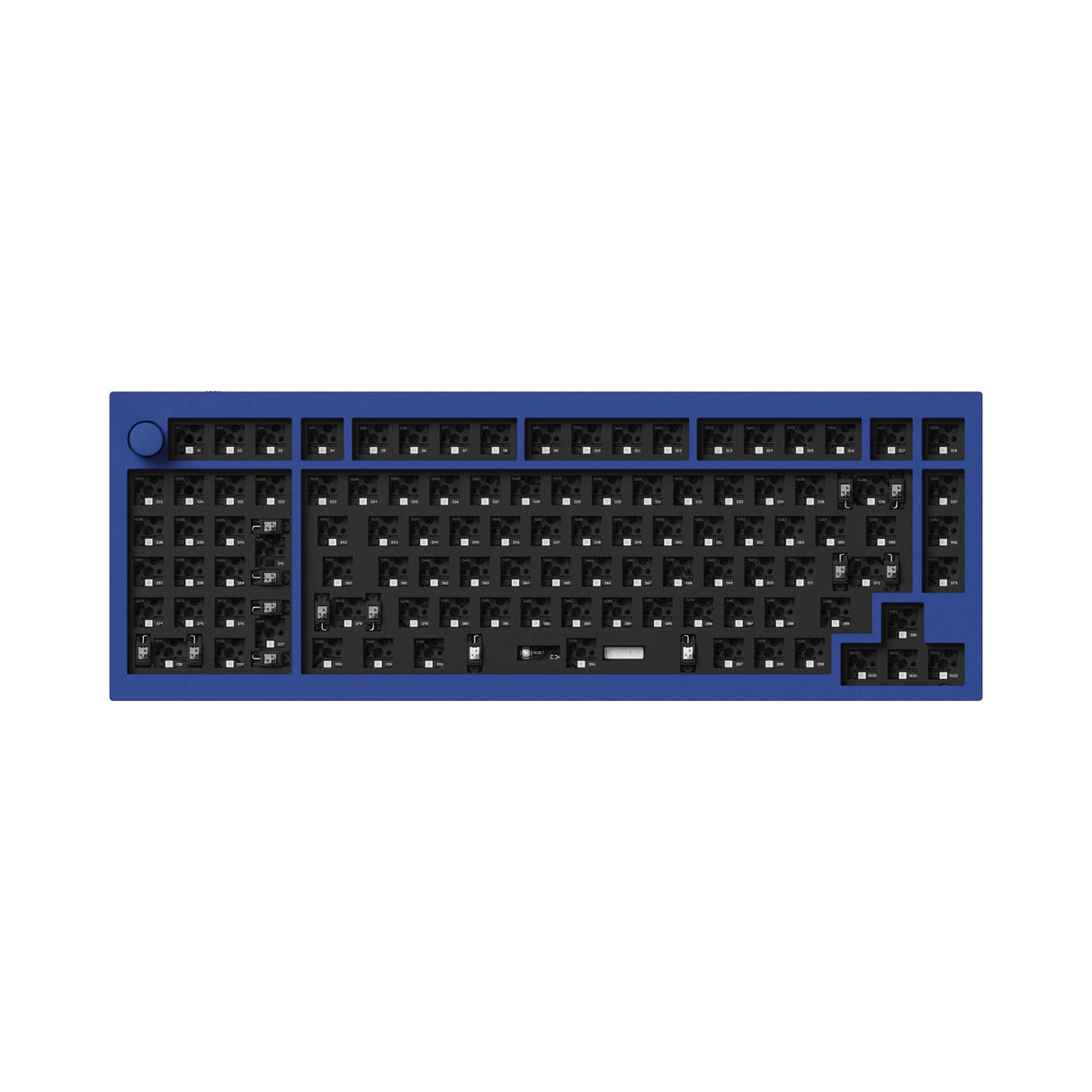 Keychron Q12 QMK VIA southpaw custom mechanical keyboard 96 percent full aluminum frame for Mac Window Linux barebone blue