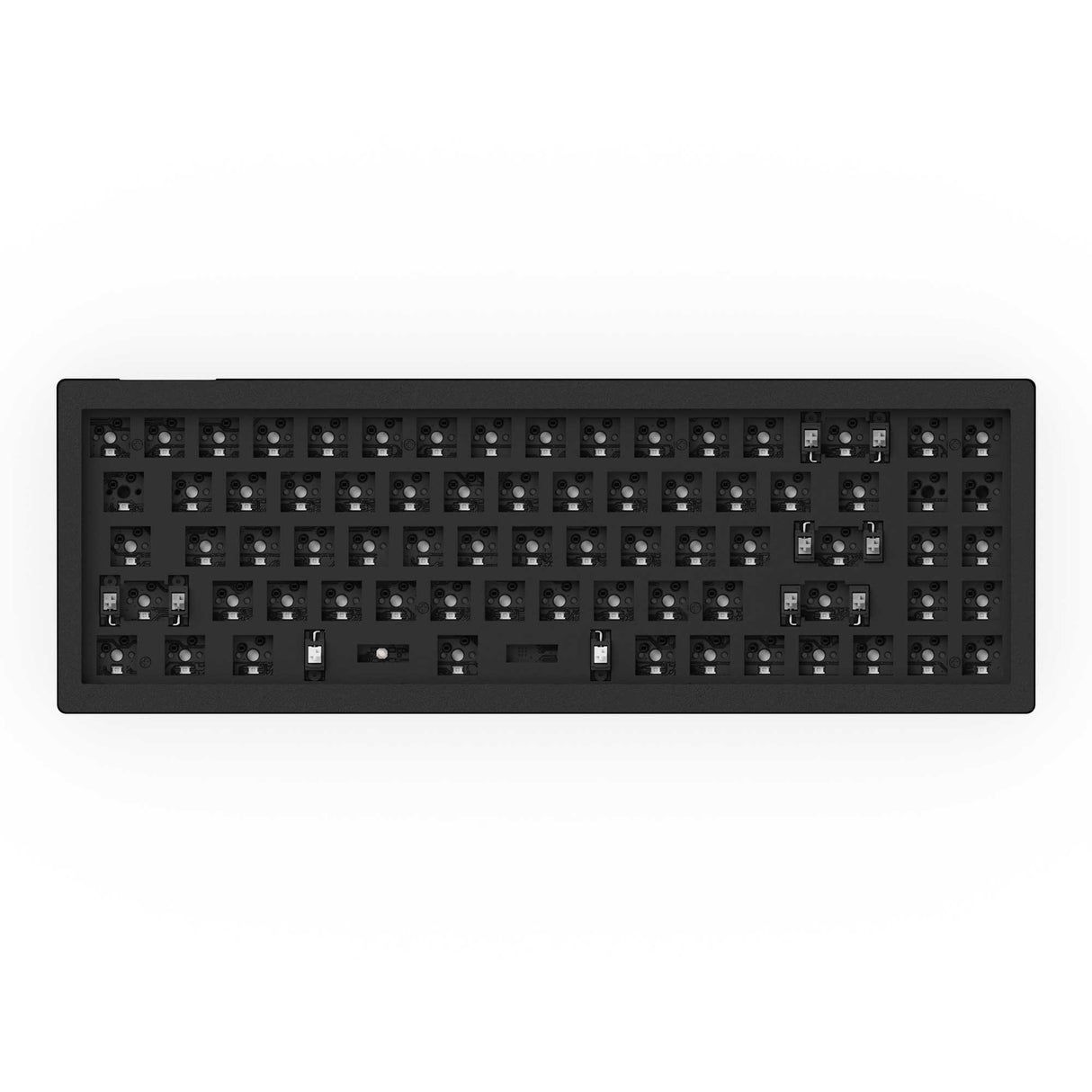 Keychron V7 QMK VIA custom mechanical keyboard 70 percent layout carbon black barebone for Mac Windows Linux RGB backlight