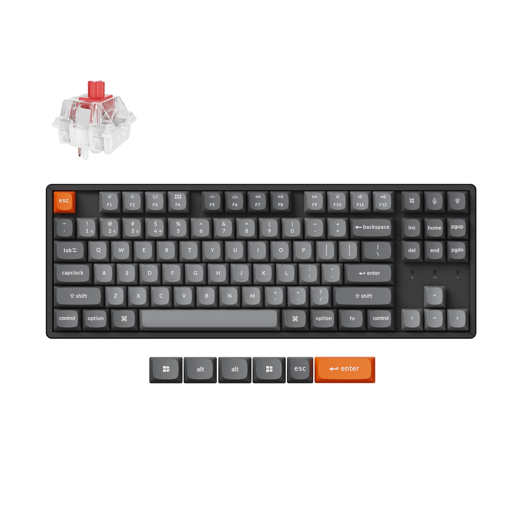 PC周辺機器 keychron K8 Wireless Mechanical Keyboard Amazon.com: Keychron K8 Tenkeyless Layout RGB Hot-swappable