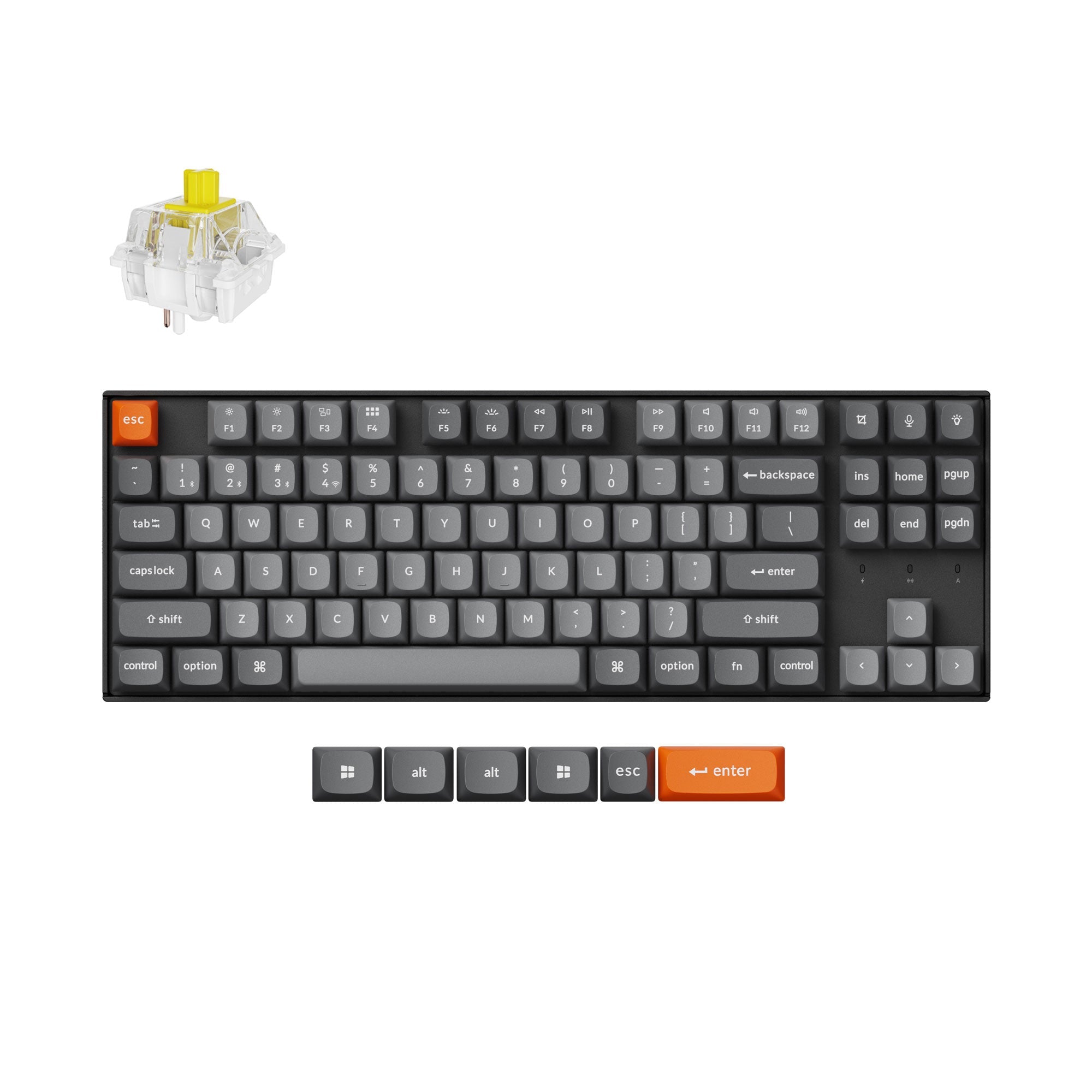 PC周辺機器 keychron k8-US Keychron K8 QMK Wireless Mechanical Keyboard (Version 2)