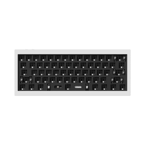Keychron Q4 Pro QMK/VIA wireless custom mechanical keyboard 60 percent layout full aluminum white frame for Mac WIndows Linux with RGB backlight and hot-swappable barebone