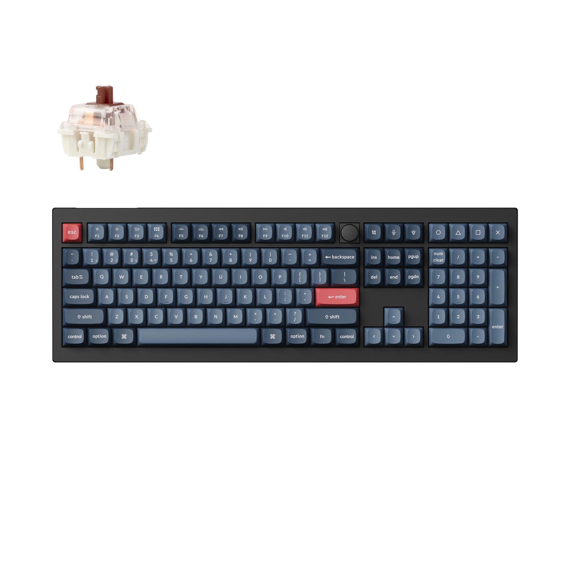 Keychron V6 MAX Gateron Jupiter赤軸 Keychron V6 Max QMK/VIA Wireless Custom Mechanical Keyboard