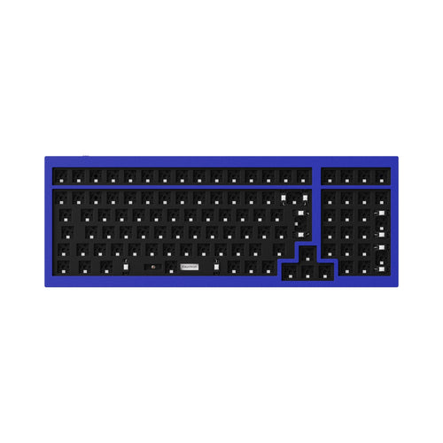 Keychron Q5 QMK VIA custom mechanical keyboard ISO layout UK DE FR IT ES Nordic 96 percent layout full aluminum frame for Mac Windows Linux barebone blue